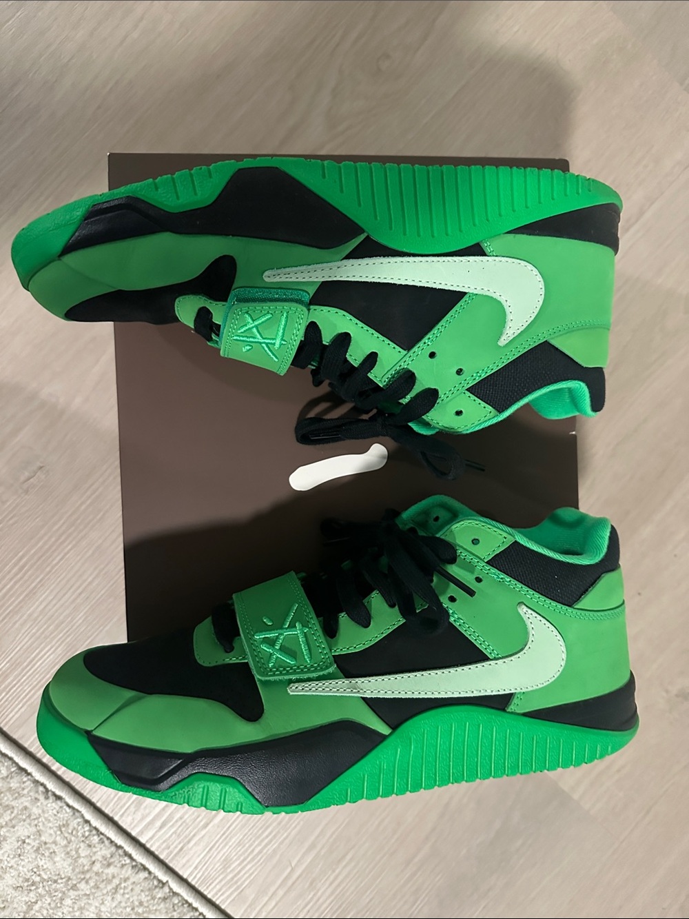 Air Jordan Travis Scott Black and Lime